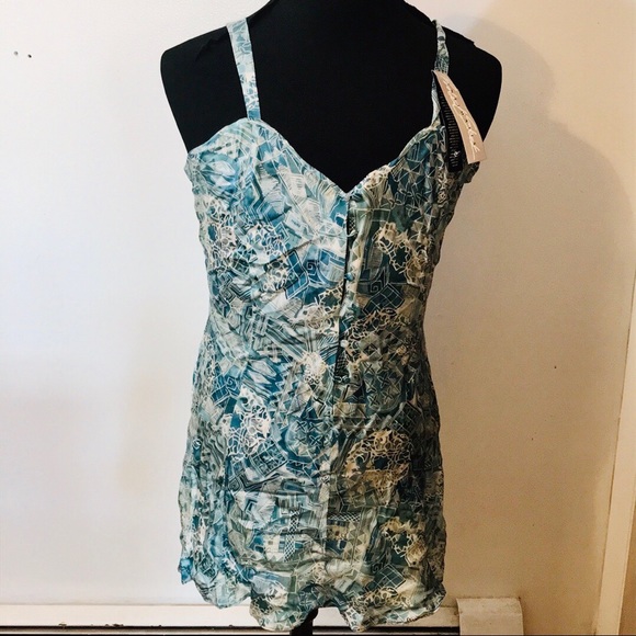 Robert Stark Other - Robert Stark Blue/White Silk Teddie XL NWT